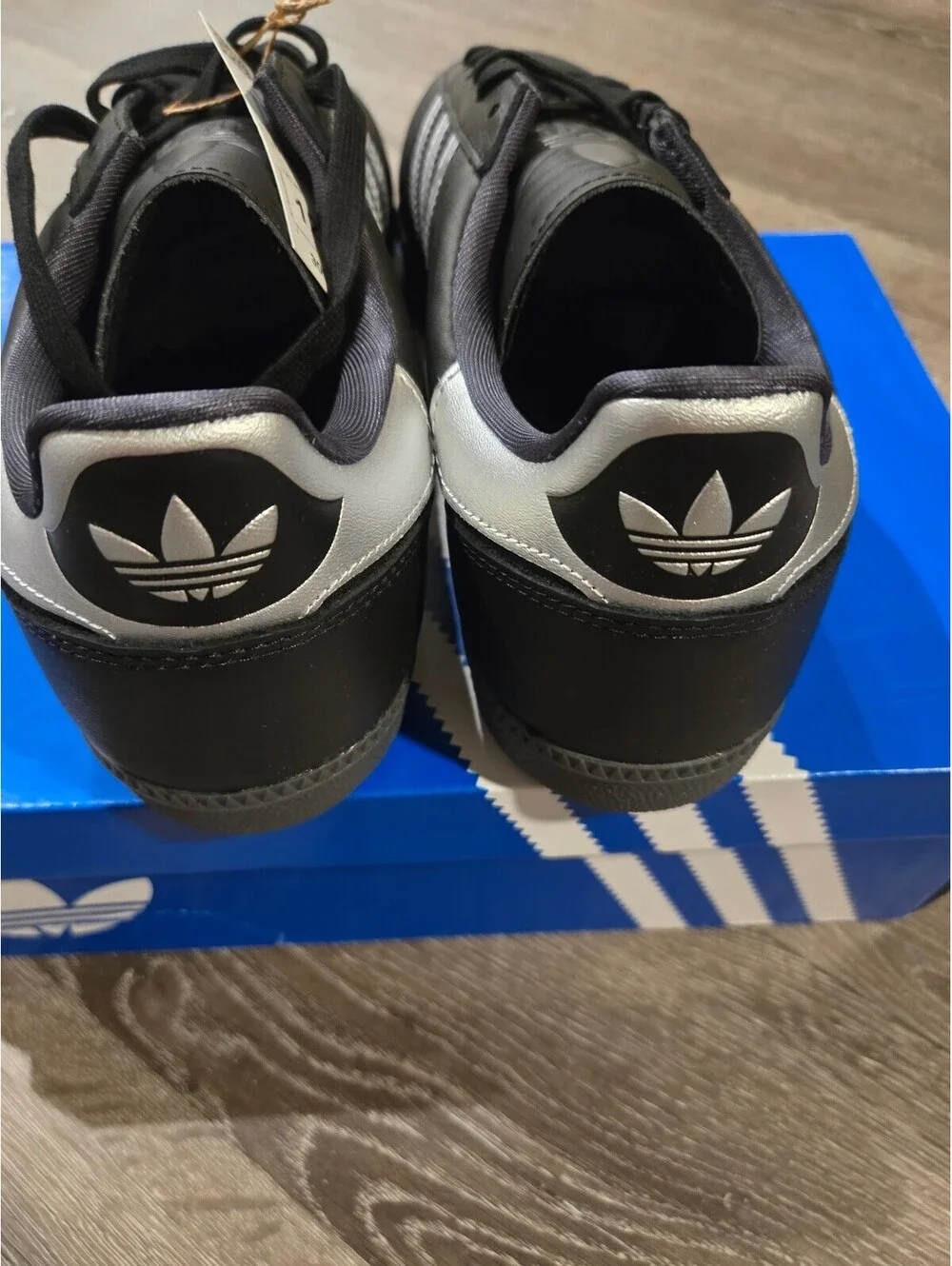 adidas Samba JP Black Silver Metallic Gum HQ9241 Men's 12 New Box